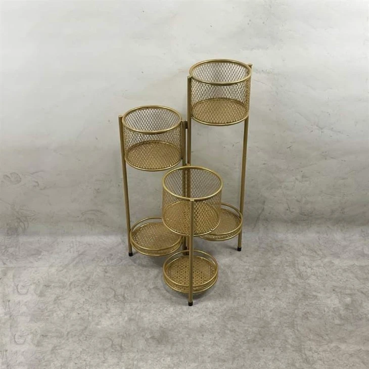 Tall Gold Plant Stand